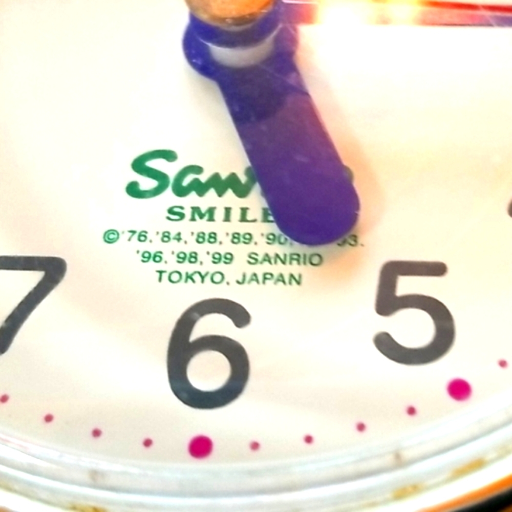 90's SANRIO Rare SMILES Cutest ICONIC HELLO KITTY Collectible ALL Friends CLOCK - Picture 13 of 16